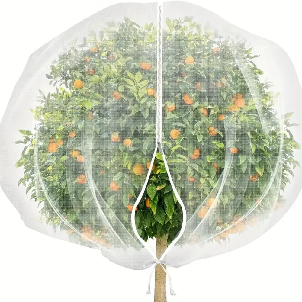 Plant Insect Screen Cover – Zip & Drawstring PE Mesh Netting