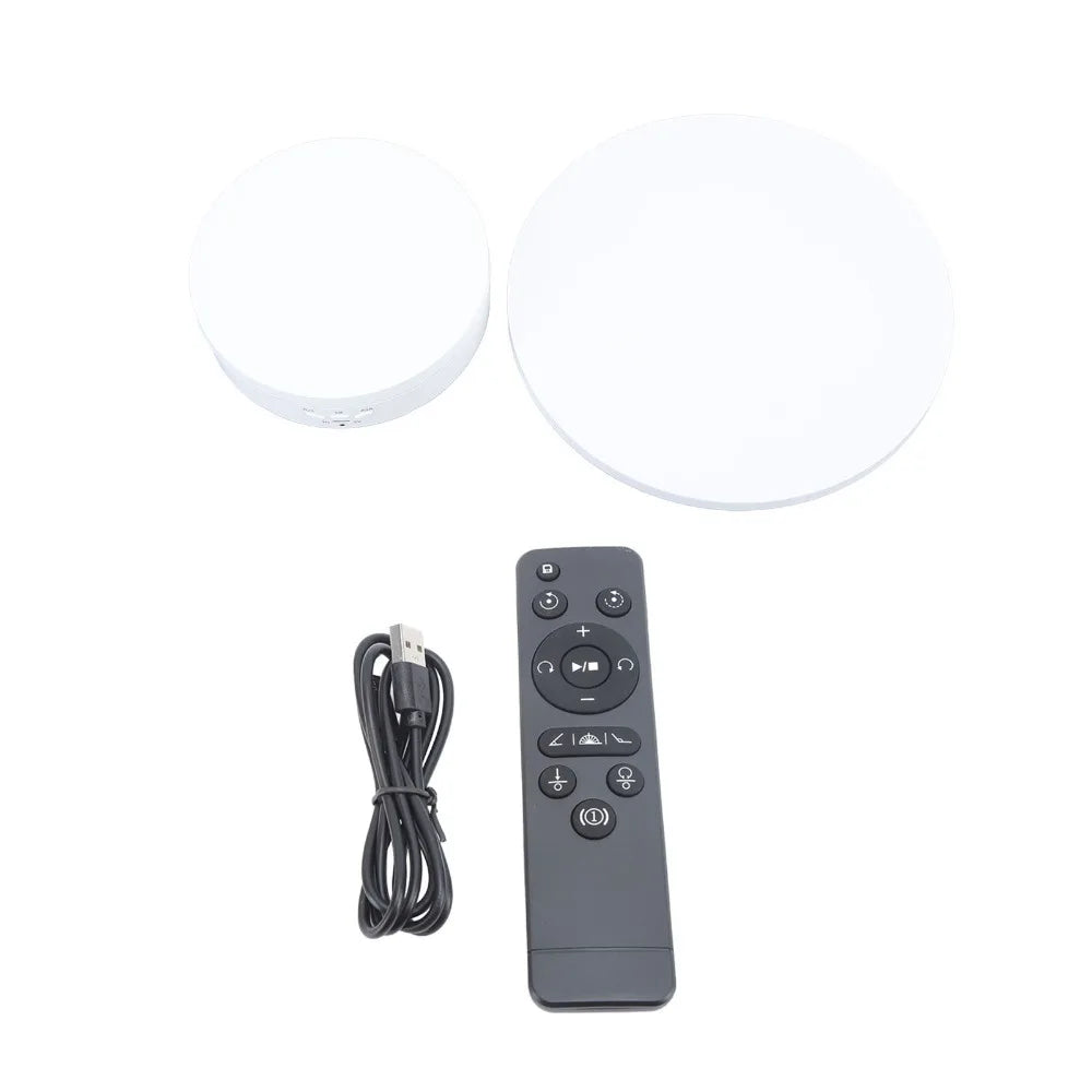 Motorized 360° Rotating Display Stand with Controller & Covers