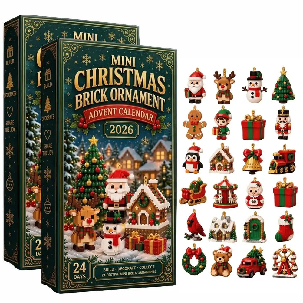 Christmas Advent Calendar – 24 PVC Ornaments Countdown