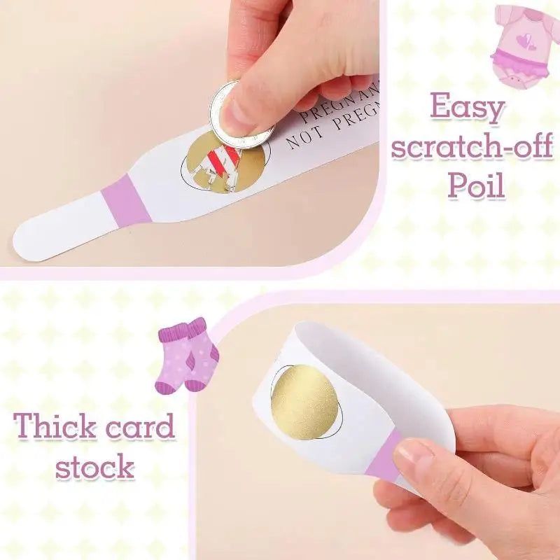 Scratch-Off Fake Pregnancy Test Prank Cards – 38/40 Pack