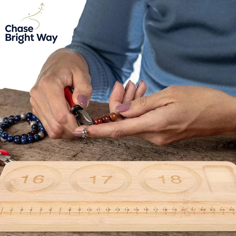 Wooden Bead Board for Jewelry Making – Bracelet Design Tray