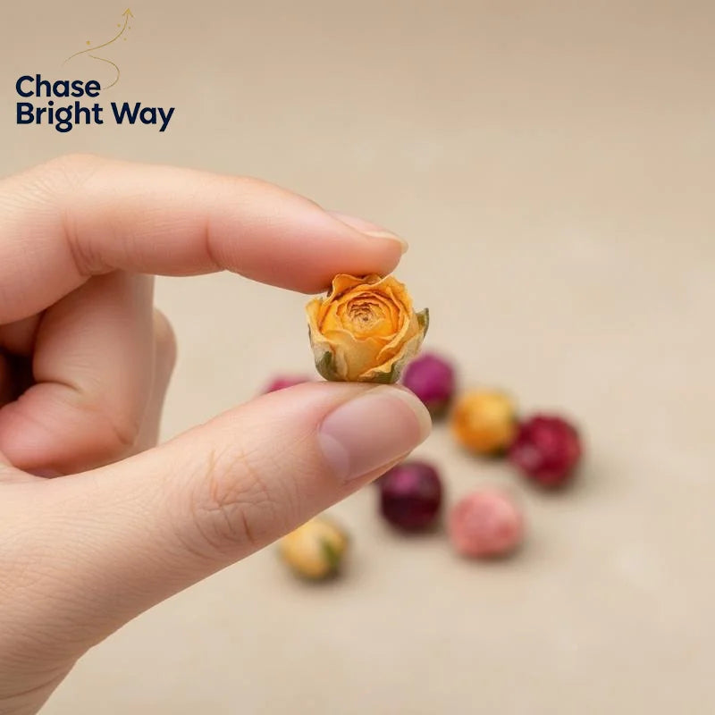 Real Preserved Rose Charms – 2 Pcs DIY Jewelry Making Set