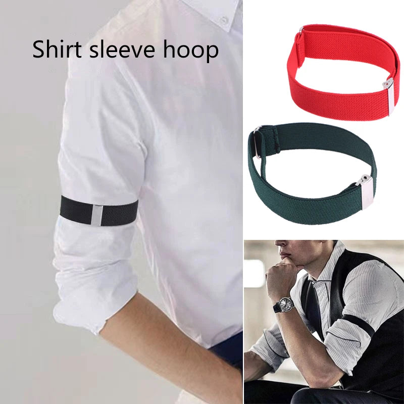 Elastic Shirt Sleeve Holders – Adjustable Arm Garters (1 Pair)