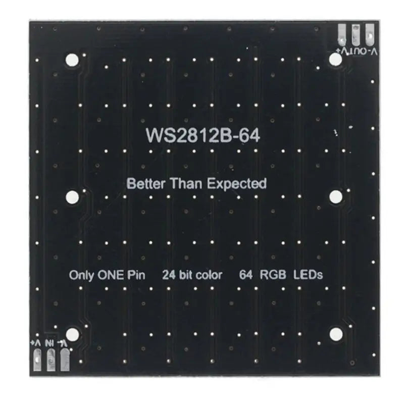 WS2812B 8x8 RGB LED Matrix Module – 64-Pixel Full-Color Board