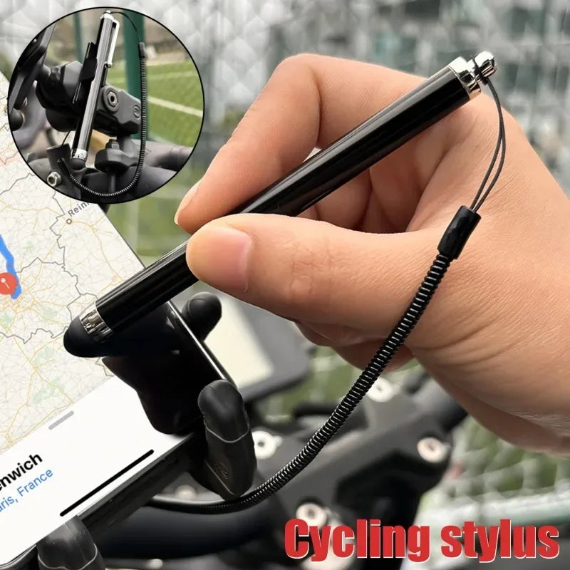 Universal Capacitive Stylus with Spring Cable & Pen Clip