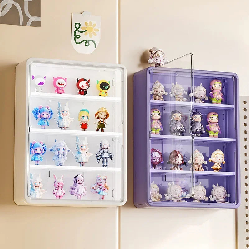 Wall-Mounted Action Figure Display Box – Magnetic Dustproof Rack