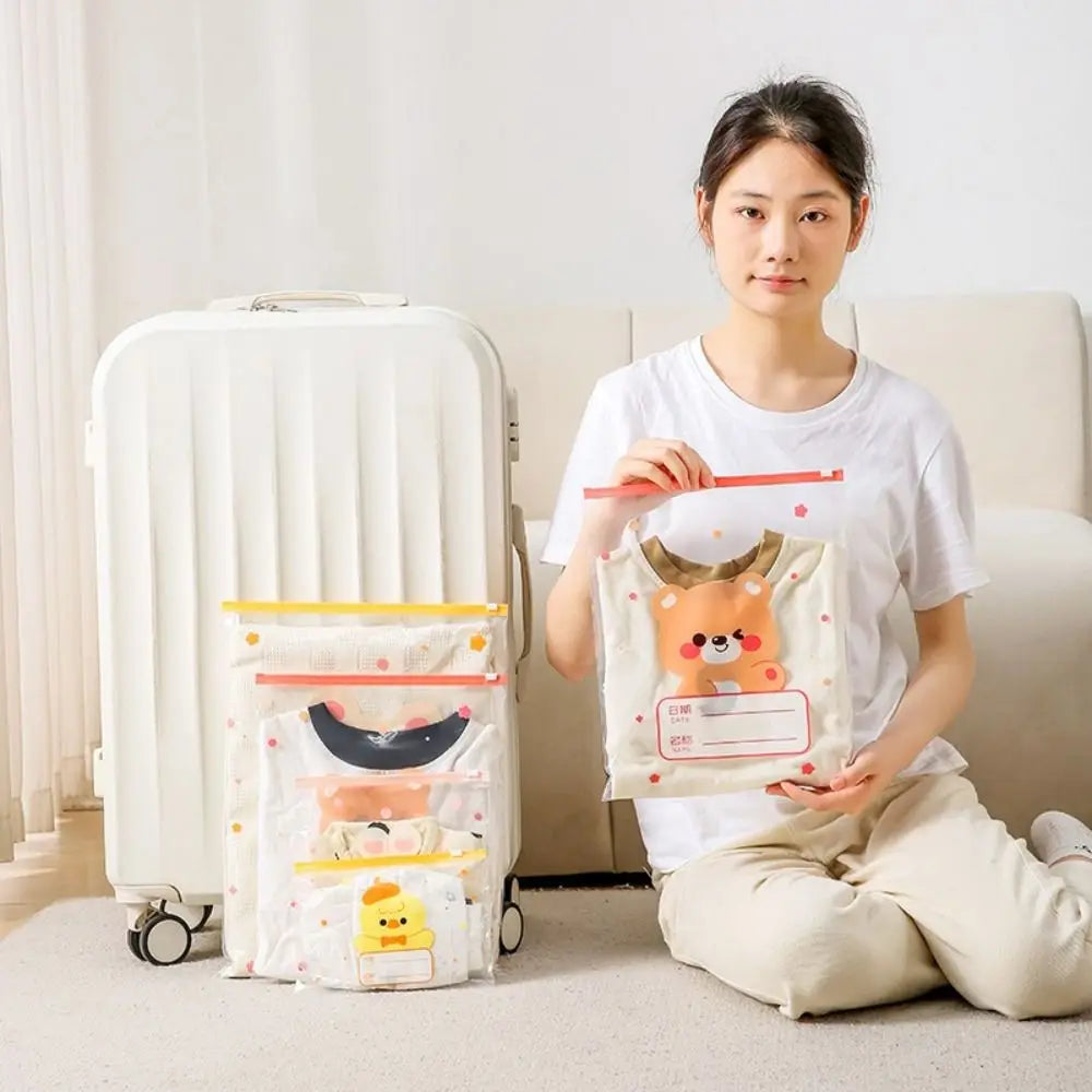 10-Pack Cartoon Baby Clothes & Diaper Storage Bags Multi-Size