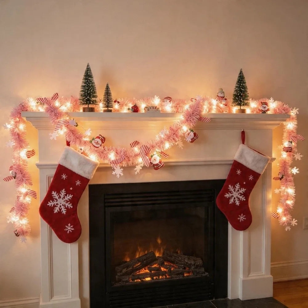 Christmas LED Furry String Lights Santa Garland 3m/5.7m