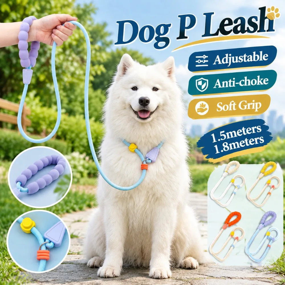Nylon Slip Lead Dog Leash – Soft Grip Training Rope for Small Dogs