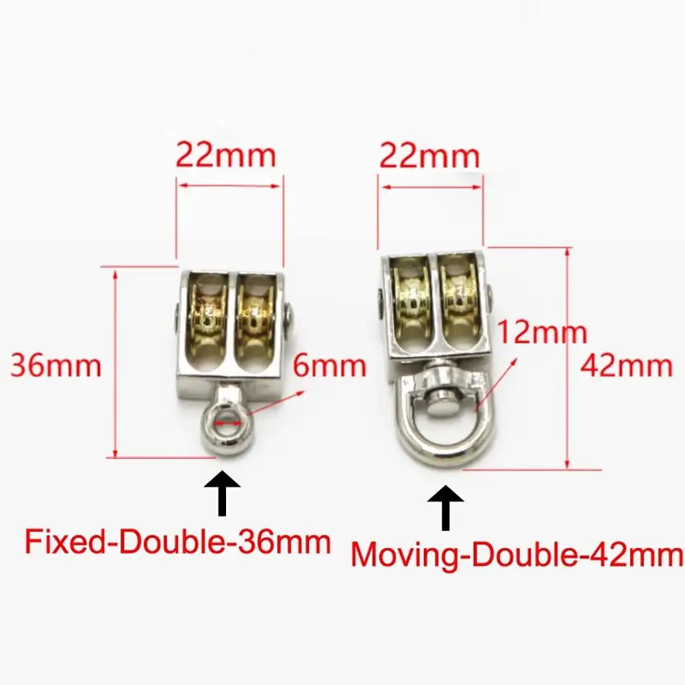 Zinc Alloy Moving Pulley – Single & Double Wheel Sheave Block