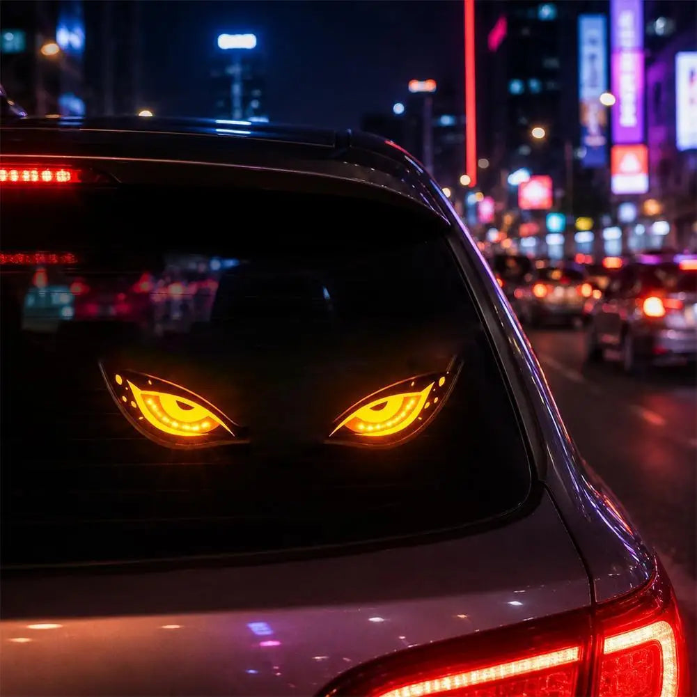 Solar Demon Eye LED Car Ambient Light – Breathing Neon Decor
