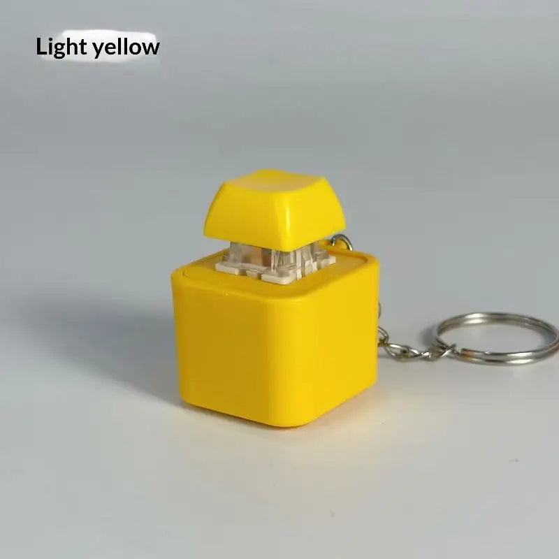 Keycap Voice Recorder Keychain – LED Fidget Clicker Toy