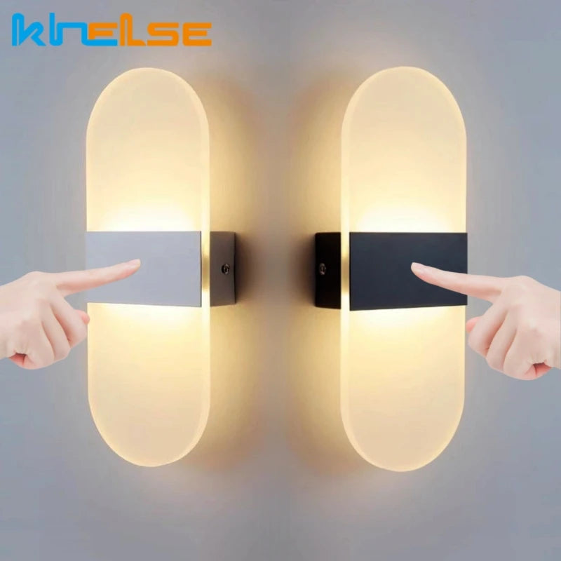 Touch Sensor LED Wall Sconce USB Rechargeable Wireless Night Light