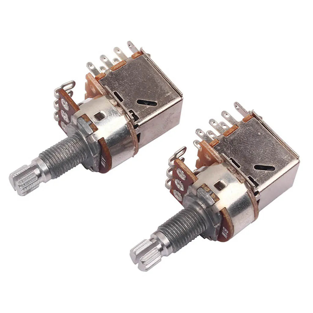 Guitar A1M B1M Split Shaft 18mm Potentiometer Pot – 2-Pack