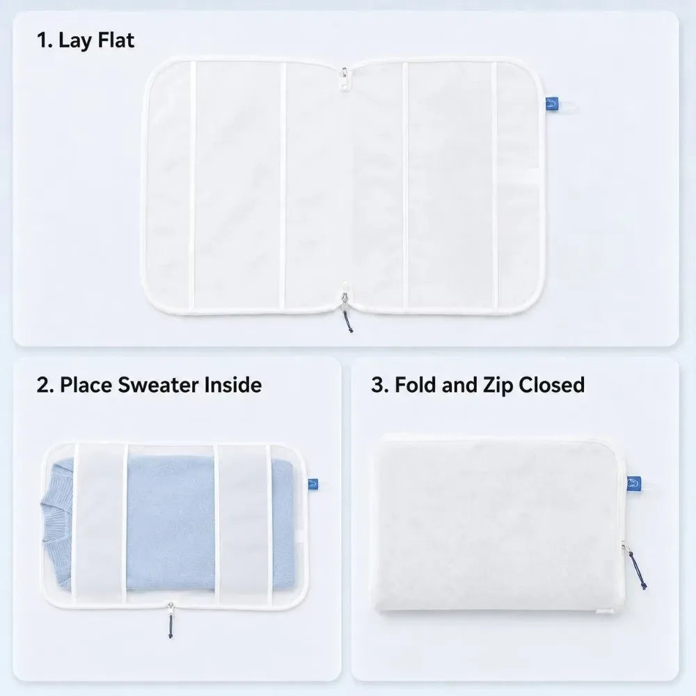 Zipper Laundry Mesh Bag – Large Capacity Clothes Protector