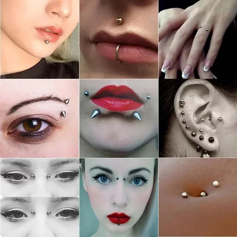 180pcs Non-Piercing Fake Body Jewelry Stickers – Nose Lip Earring