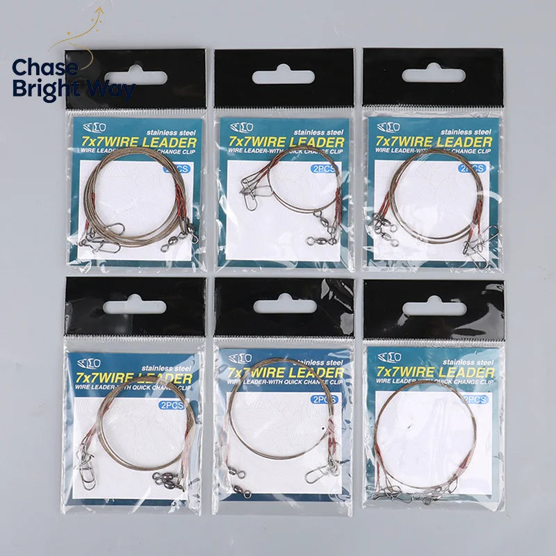 Steel & Titanium Fishing Wire Leader – Anti-Bite & Anti-Wind