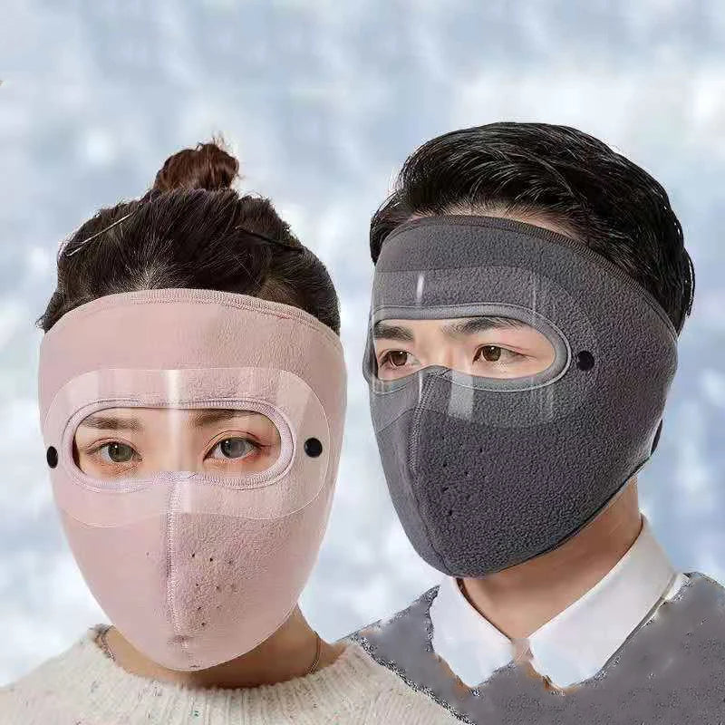Winter Fleece Motorcycle Face Mask – Goggles & Ear Protection