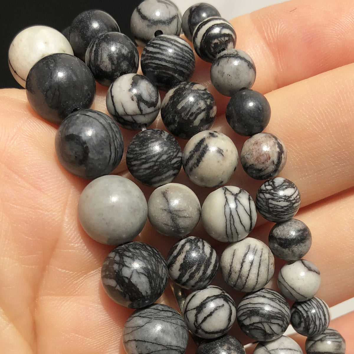 Yooperlite Fire Sodalite Round Stone Beads – 15" Jewelry Strand