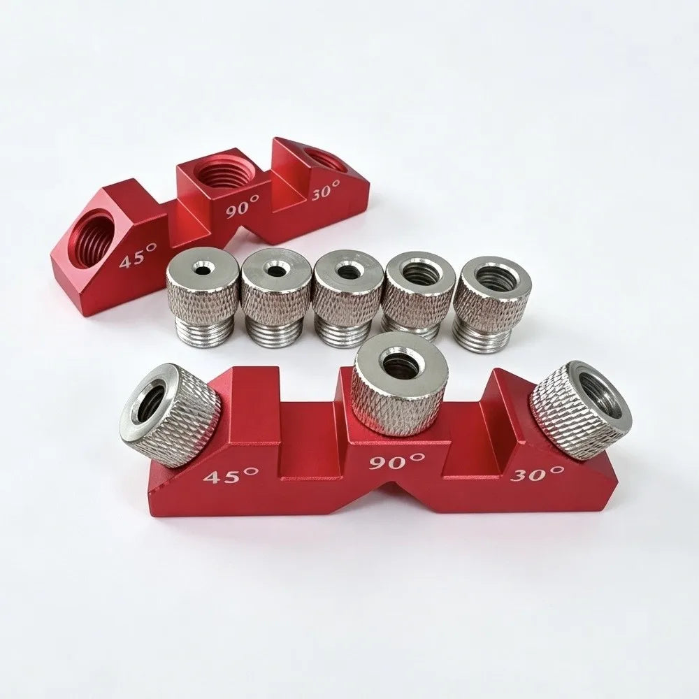 Multi-Angle Drill Guide Jig 30/45/90° Aluminum Hole Positioner