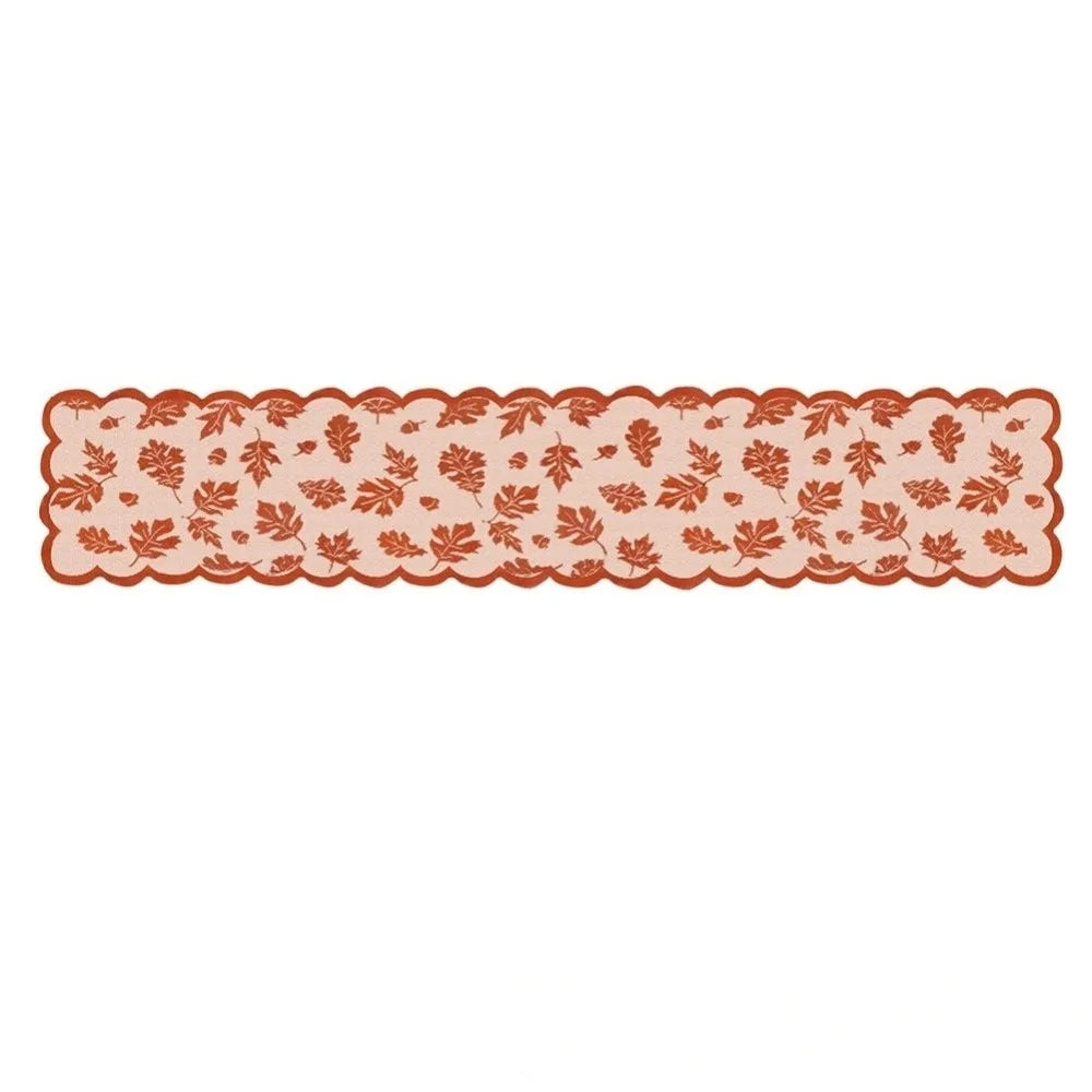 Thanksgiving Table Runner – Maple Leaf Lace Design 13x72 in