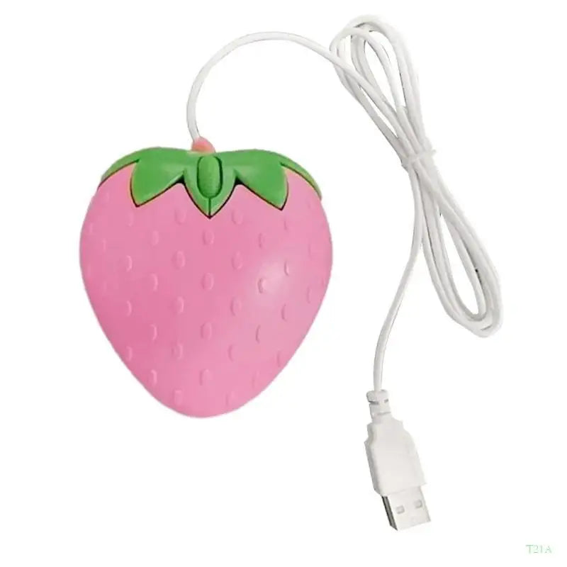 T21A Pink USB Wired Optical Mouse – Compact 800 DPI Office Mouse