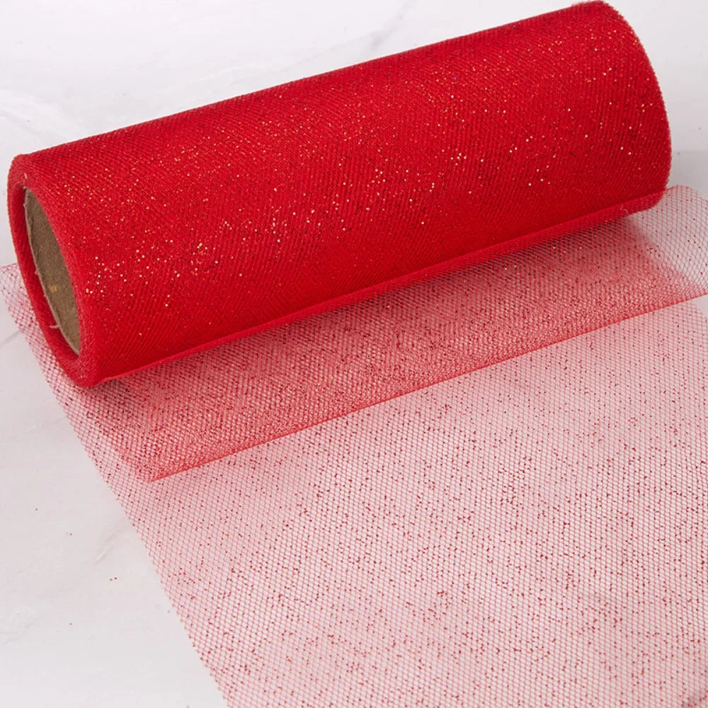 Glitter Sequin Mesh Fabric Roll – 10 Yards Tulle for DIY
