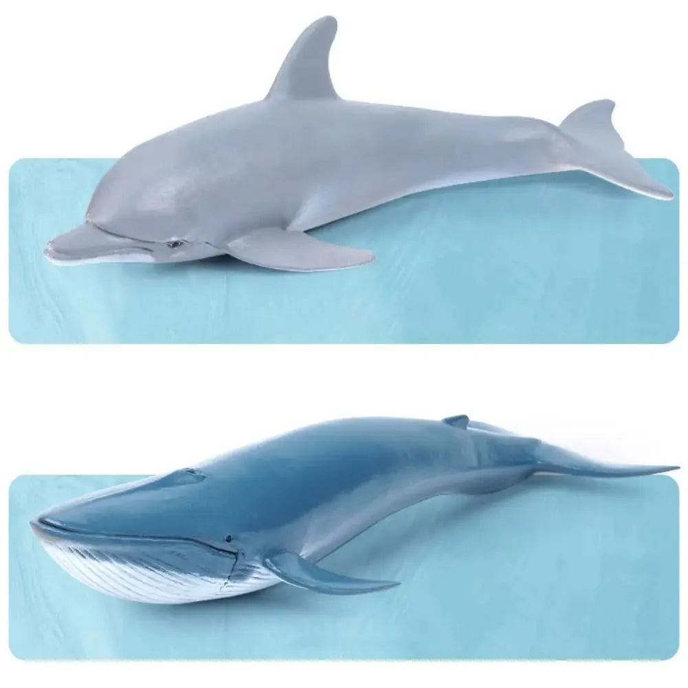 Ocean Marine Animal PVC Figurines – Shark & Whale Edu Toys