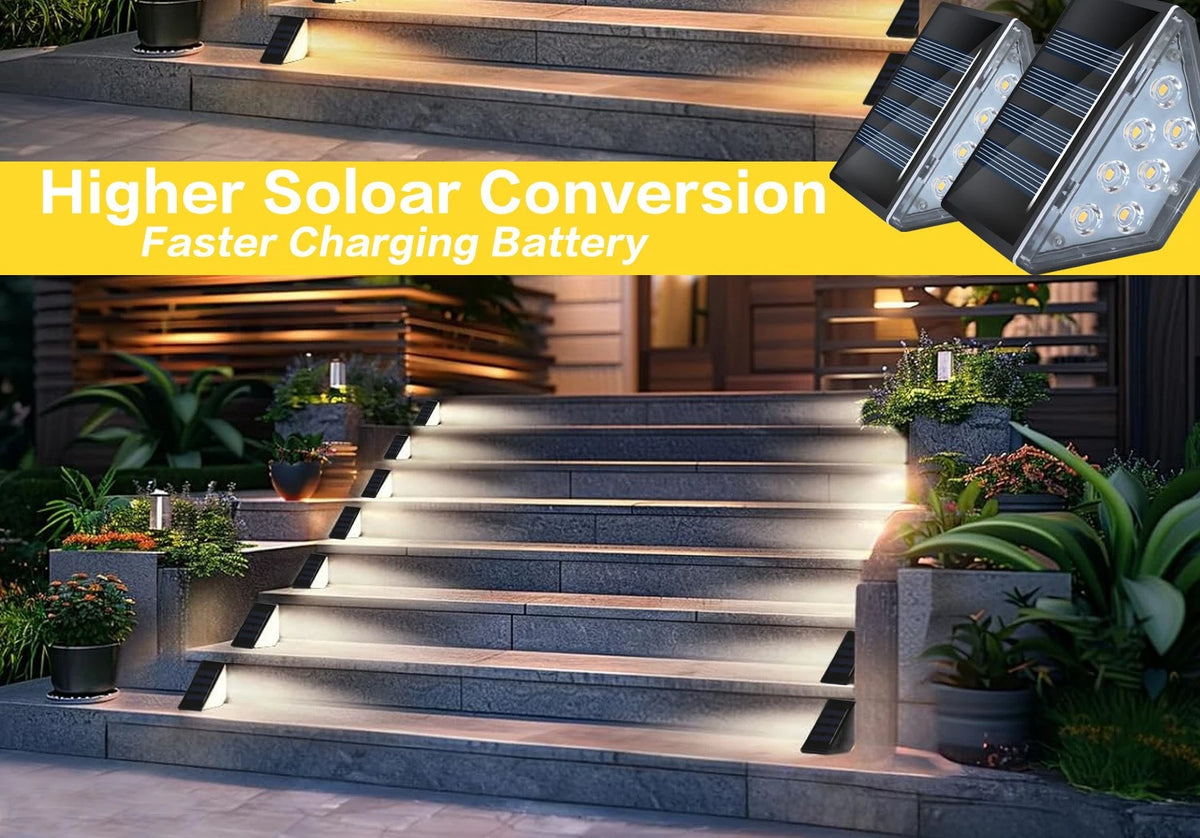 Solar Step Light 7 LED IP67 Waterproof Outdoor Stair Lamp