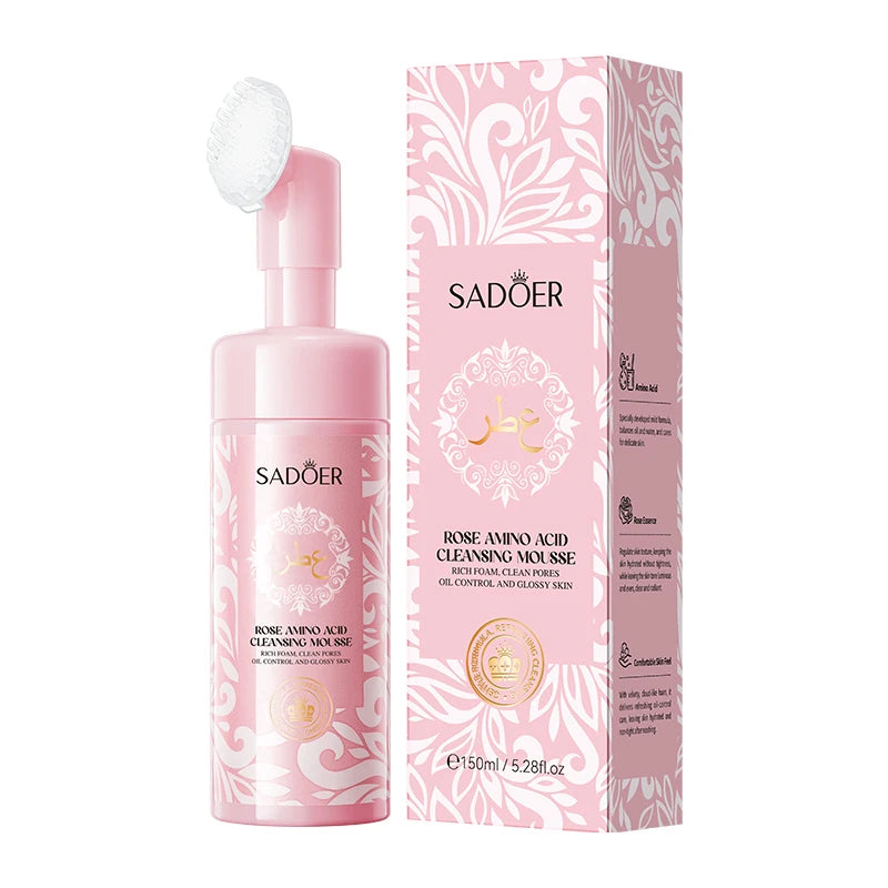 SADOER Rose Amino Acid Cleansing Mousse 150ml | Gentle Face Wash
