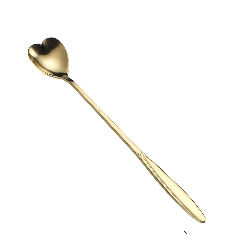 6-Pack Flower Long Handle Stainless Steel Spoons – Coffee & Tea