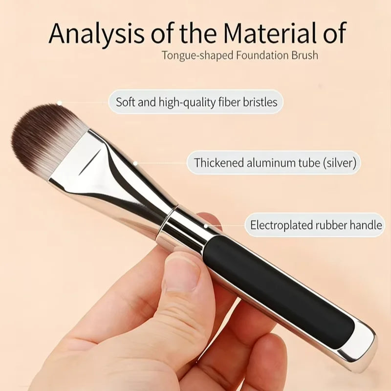 Professional Foundation Brush – Soft Synthetic Bristles | Travel