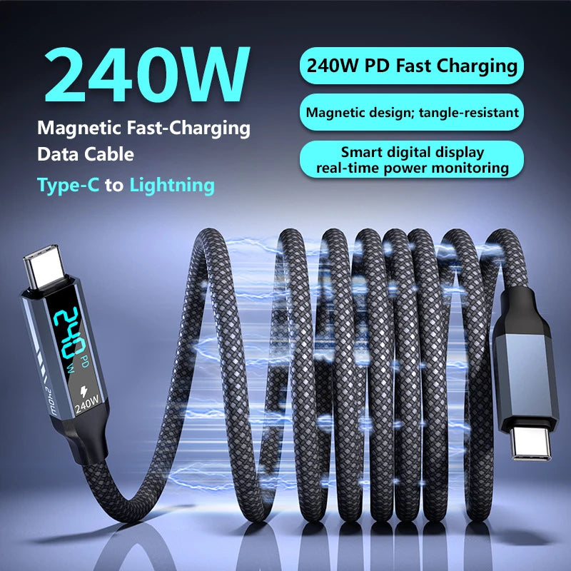 USB4 Cable 40Gbps 240W 8K Type-C – Thunderbolt 4 Compatible
