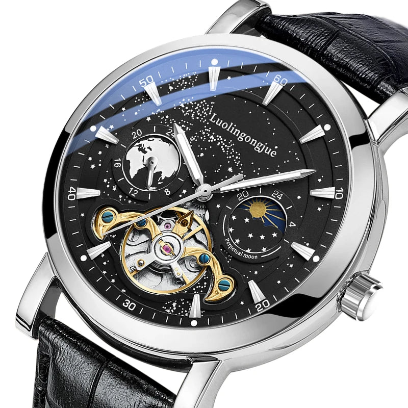 Tourbillon Skeleton Automatic Mechanical Watch for Men | Luxury