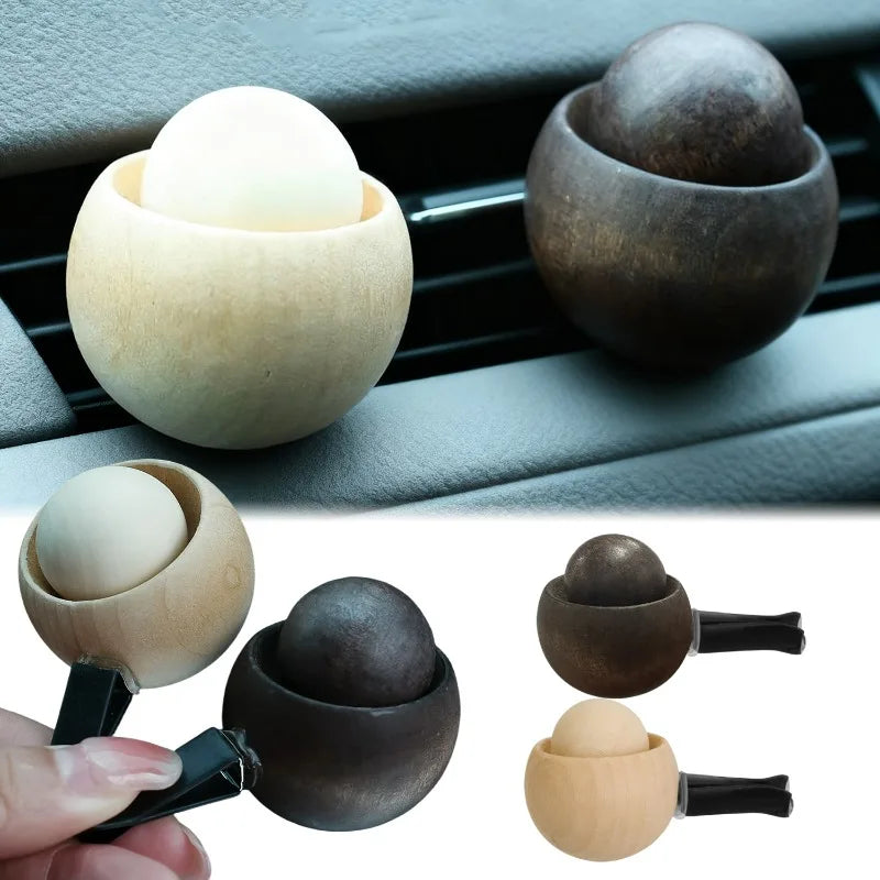 Wood Egg Car Vent Clip Diffuser | Essential Oil Air Freshener