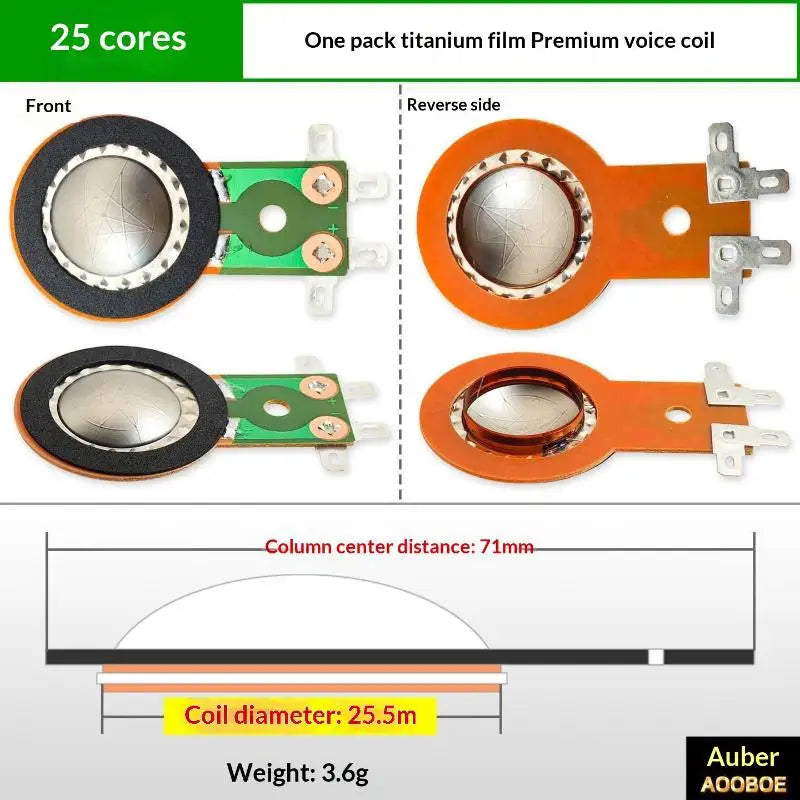 Titanium Tweeter Diaphragm & Voice Coil 34–75mm | Speaker Repair