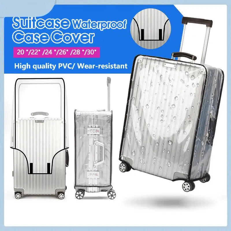 Transparent PVC Luggage Cover | Waterproof 20–30 Inch Suitcase