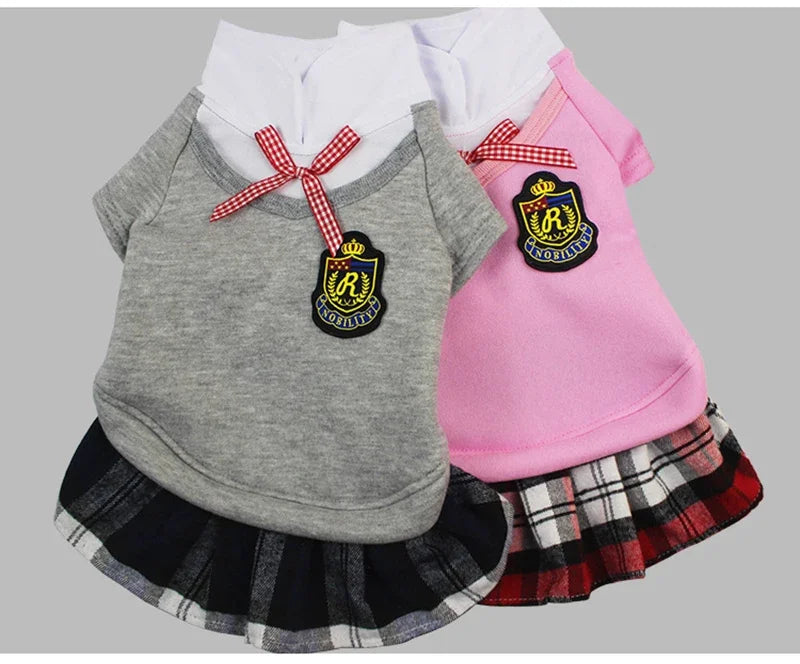 Matching Couple Dog Shirts – Soft Cotton Pet Uniform for Small Dogs