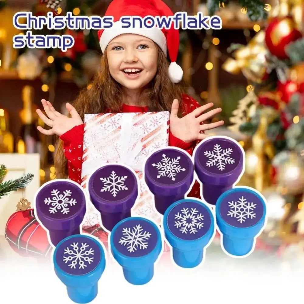 8-Piece Christmas Snowflake Stamp Set – Kids Holiday Crafts