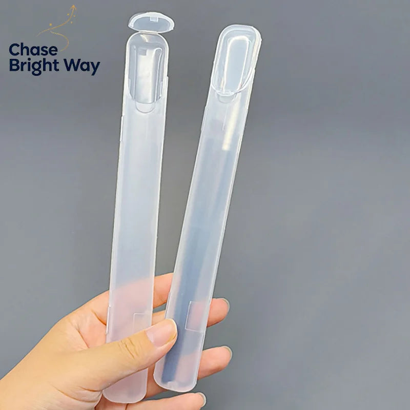Transparent Makeup Brush Storage Box with Lid | Travel Case