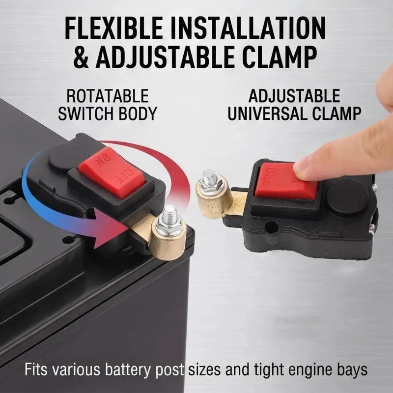 Waterproof Toggle Battery Disconnect Switch 12V 24V | Car RV Boat