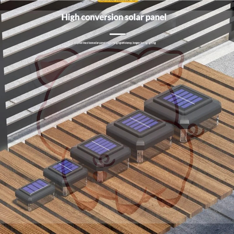 Solar LED Post Cap Light IP65 Waterproof Outdoor Fence Decor