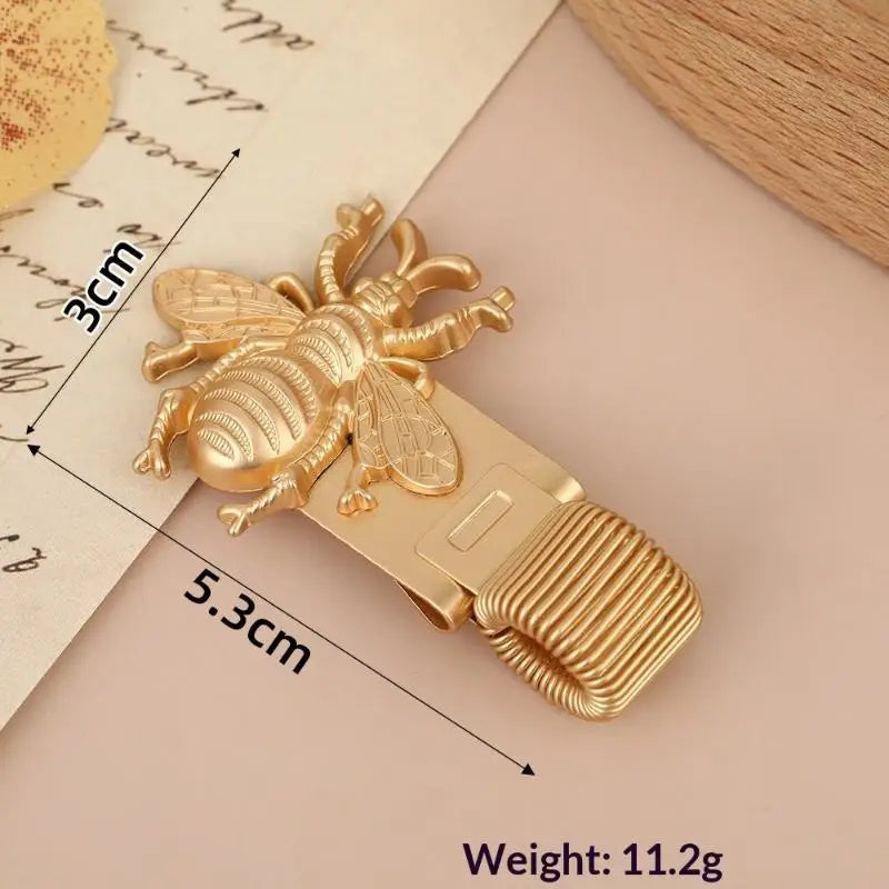 Vintage Insect Metal Pen Clip | Spring-Loaded Journal Pen Holder