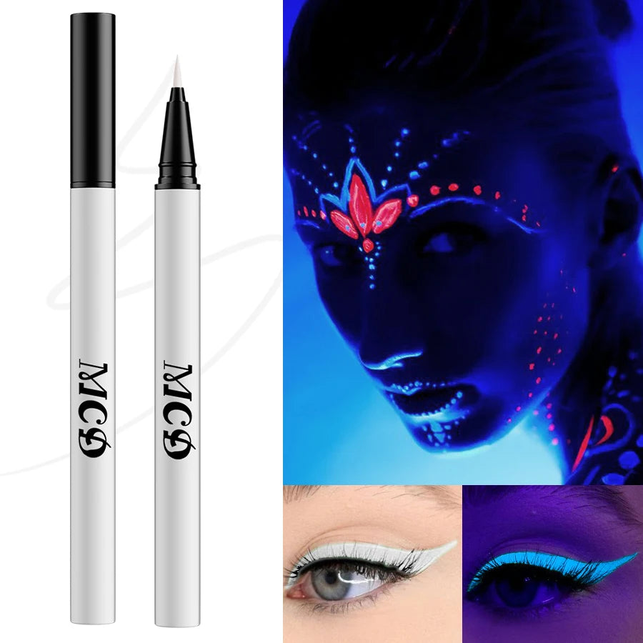 UV Neon Face & Body Paint Eyeliner Pen – 8 Colors, Waterproof