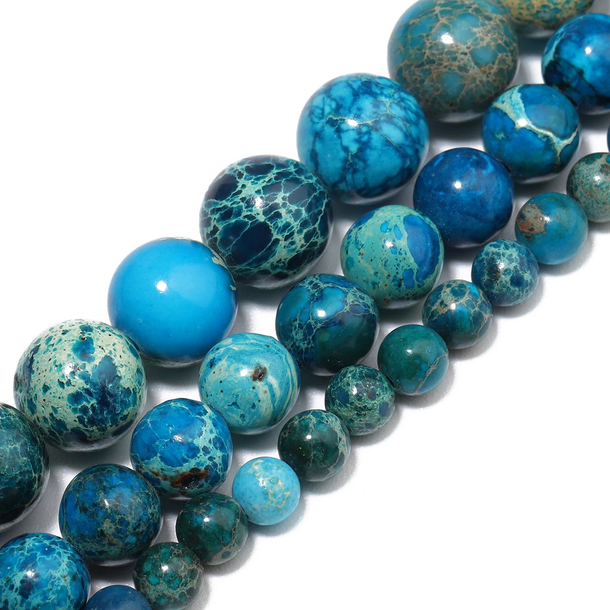 Sea Sediment Jasper Beads 8mm – Natural Stone DIY Jewelry