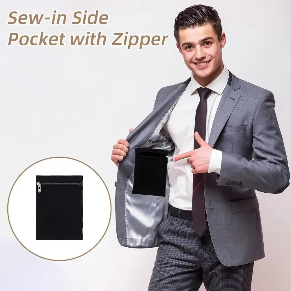 Zipper Sew-In Hidden Security Pocket – Polyester, 7 Colors