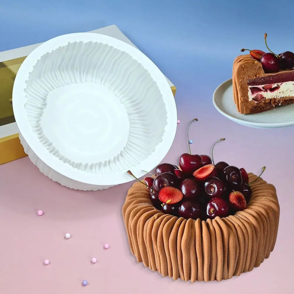 Silicone Ribbed Cake Mold – 1 & 6 Cell Cylindrical Baking Mould