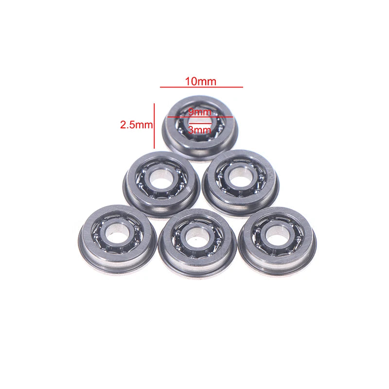 6-Pack Stainless Steel AEG Gearbox Ball Bearings 6–9mm