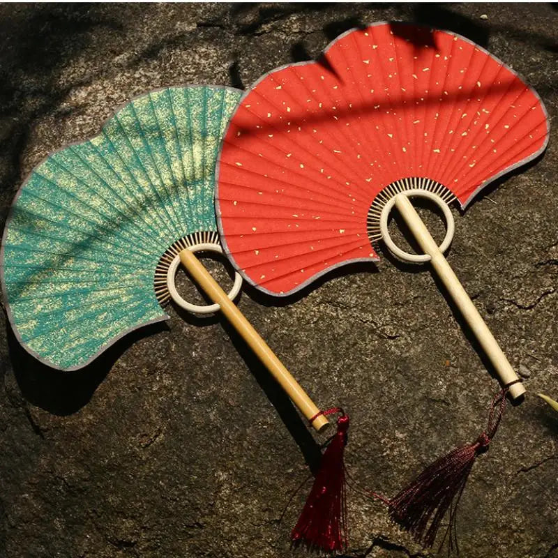 Ginkgo Round Bamboo Hand Fan – DIY Painting & Party Décor