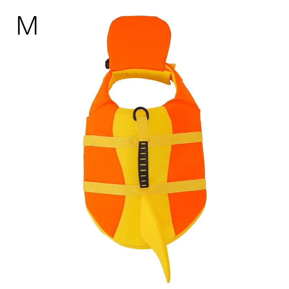 Dog Life Jacket Swim Vest – Buoyancy, Handle & Tail Fin